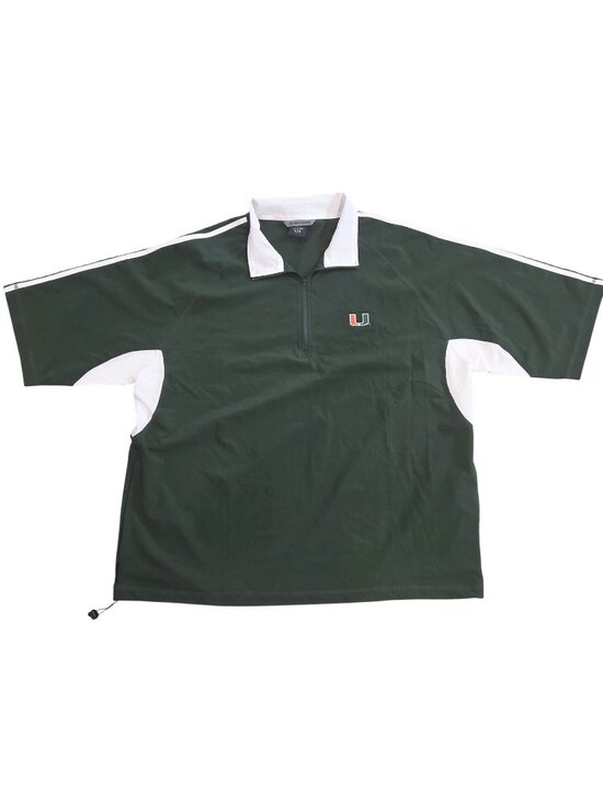 Levelwear Other - Miami Hurricanes Levelwear Green & White 1/4 Zip Short Sleeve Pullover Shirt XL